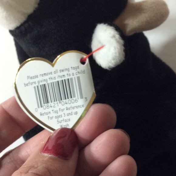 Ty Beanie Baby "Daisy" Black and White Cow Vintage, Retired 1993 - Picture 7 of 9
